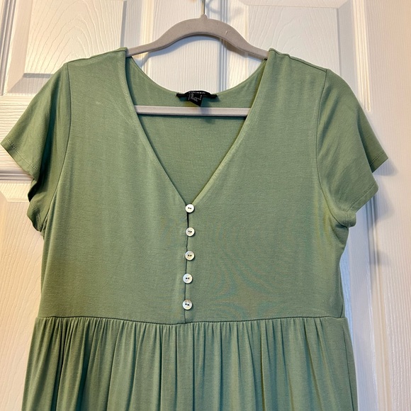 Forever 21 Sage Green Tiered Dress - Picture 6 of 9